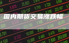 国内期货交易涨跌幅