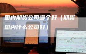 国内期货公司哪个好（期货国内什么公司好）