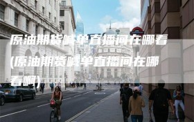 原油期货喊单直播间在哪看(原油期货喊单直播间在哪看啊)