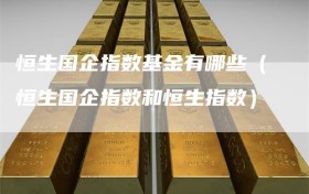 恒生国企指数基金有哪些（恒生国企指数和恒生指数）