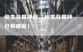 恒生互联持仓（恒生互联持仓有哪些）