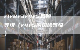 r1r2r3r4r5风险等级（r4r5的风险等级）