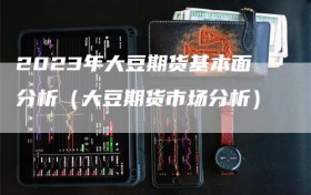 2023年大豆期货基本面分析（大豆期货市场分析）