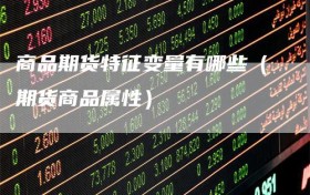 商品期货特征变量有哪些（期货商品属性）