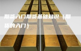 期货入门期货基础知识（期货的入门）