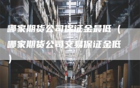 哪家期货公司保证金最低（哪家期货公司交易保证金低）