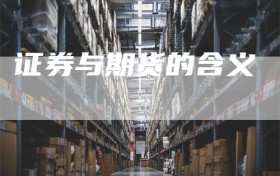 证券与期货的含义