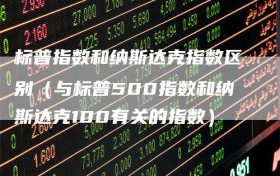 标普指数和纳斯达克指数区别（与标普500指数和纳斯达克100有关的指数）