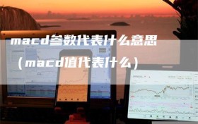 macd参数代表什么意思（macd值代表什么）