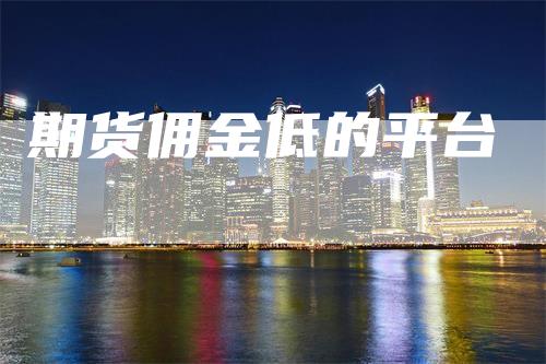 期货佣金低的平台