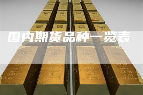 国内期货品种一览表