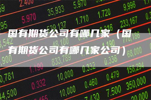 国有期货公司有哪几家（国有期货公司有哪几家公司）