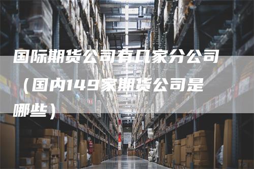 国际期货公司有几家分公司(国内149家期货公司是哪些)