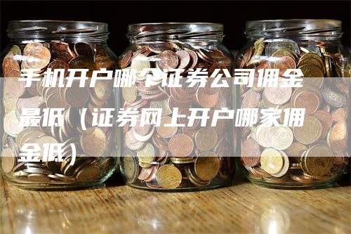 手机开户哪个证券公司佣金最低(证券网上开户哪家佣金低)