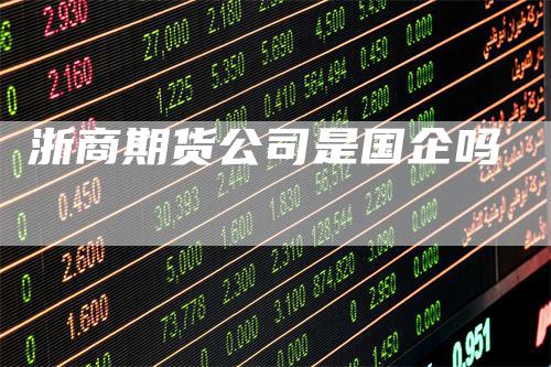 浙商期货公司是国企吗