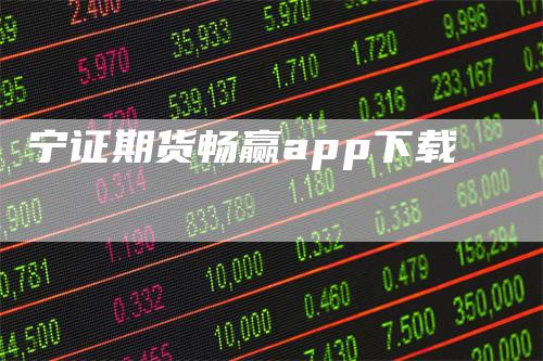 宁证期货畅赢app下载