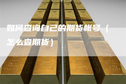 如何查询自己的期货帐号(怎么查期货)