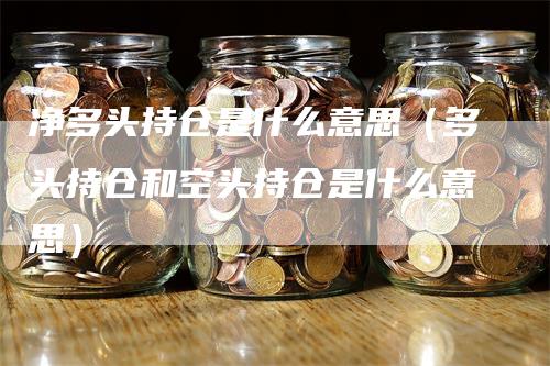 净多头持仓是什么意思(多头持仓和空头持仓是什么意思)