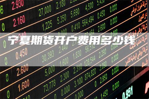 宁夏期货开户费用多少钱