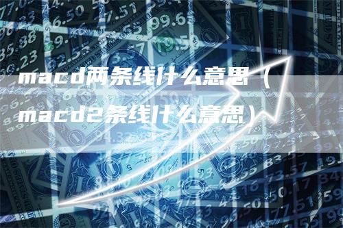 macd两条线什么意思（macd2条线什么意思）