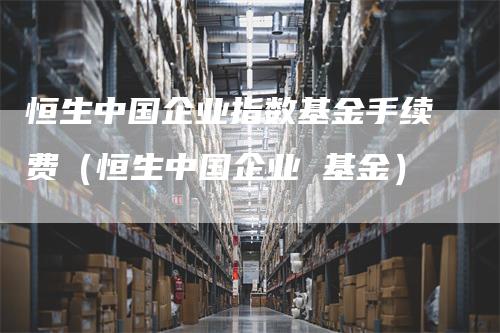 恒生中国企业指数基金手续费(恒生中国企业 基金)