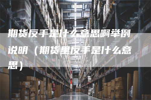 期货反手是什么意思啊举例说明（期货里反手是什么意思）