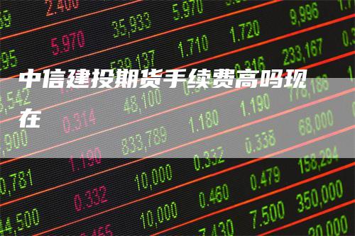 中信建投期货手续费高吗现在