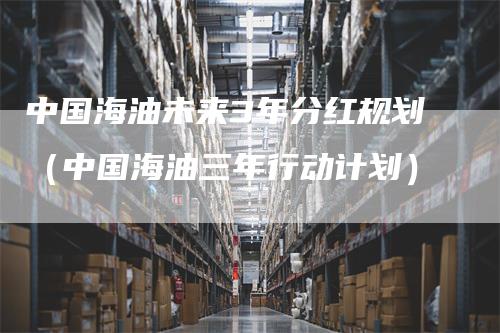 中国海油未来3年分红规划（中国海油三年行动计划）