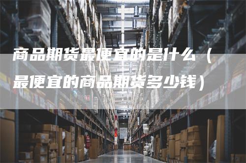 商品期货最便宜的是什么（最便宜的商品期货多少钱）