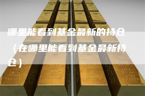 哪里能看到基金最新的持仓（在哪里能看到基金最新持仓）