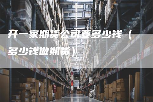 开一家期货公司要多少钱(多少钱做期货)