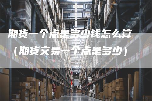 期货一个点是多少钱怎么算（期货交易一个点是多少）